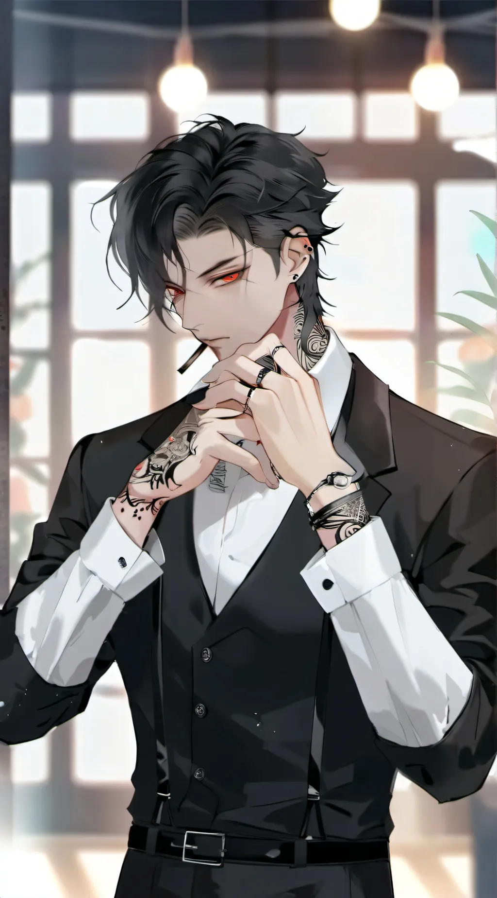ai character: 🦁L3O🦁 background
