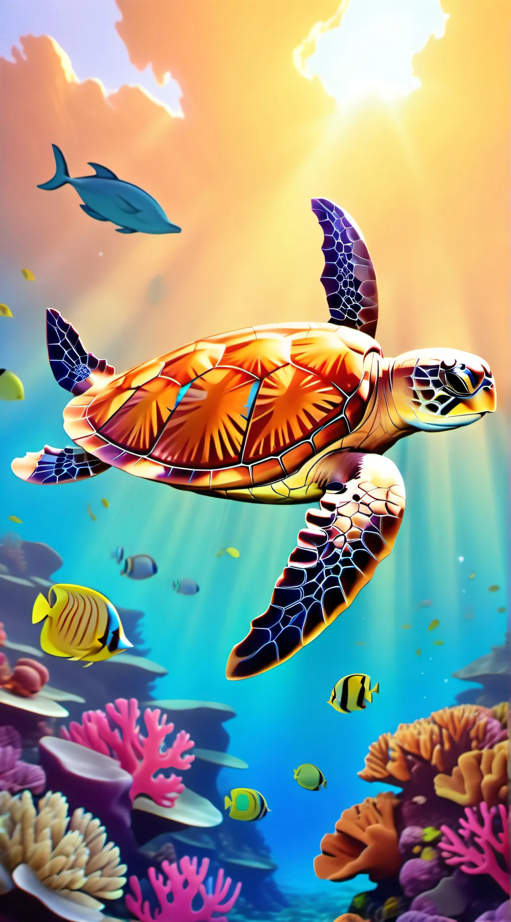 ai character: Turtle background