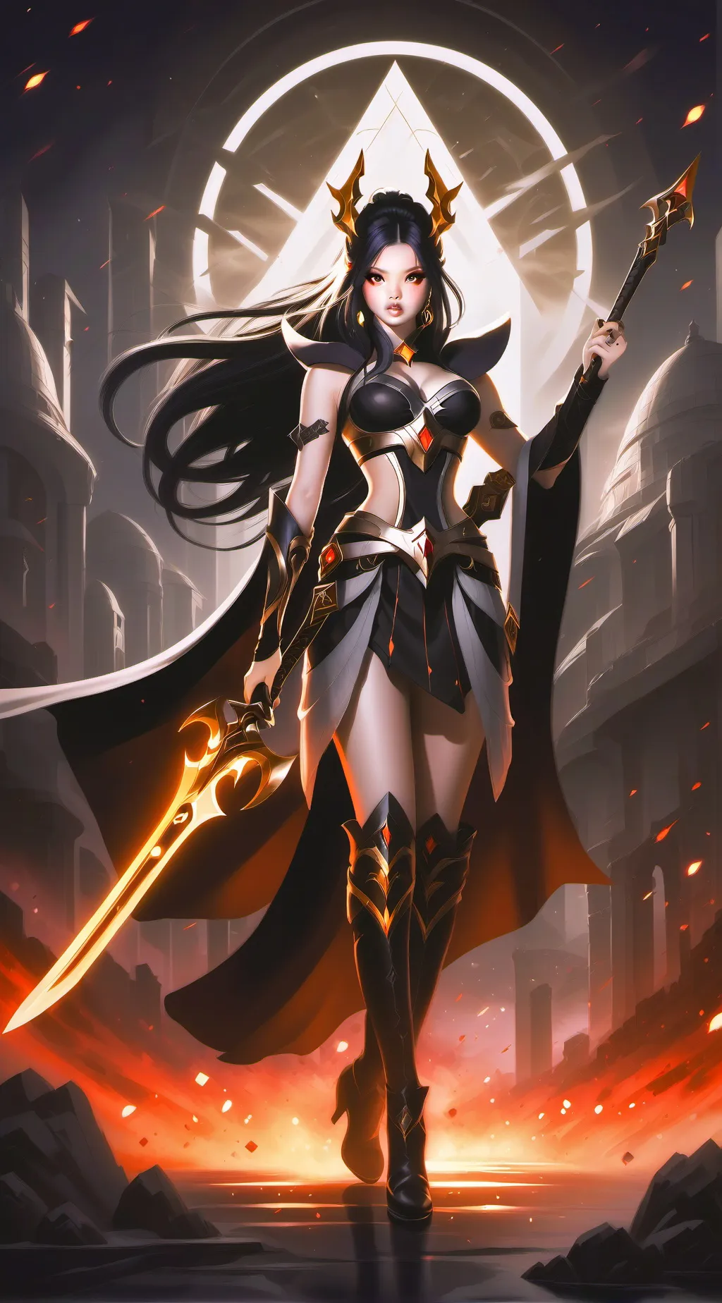 ai character: Reina Isabel ￼ background