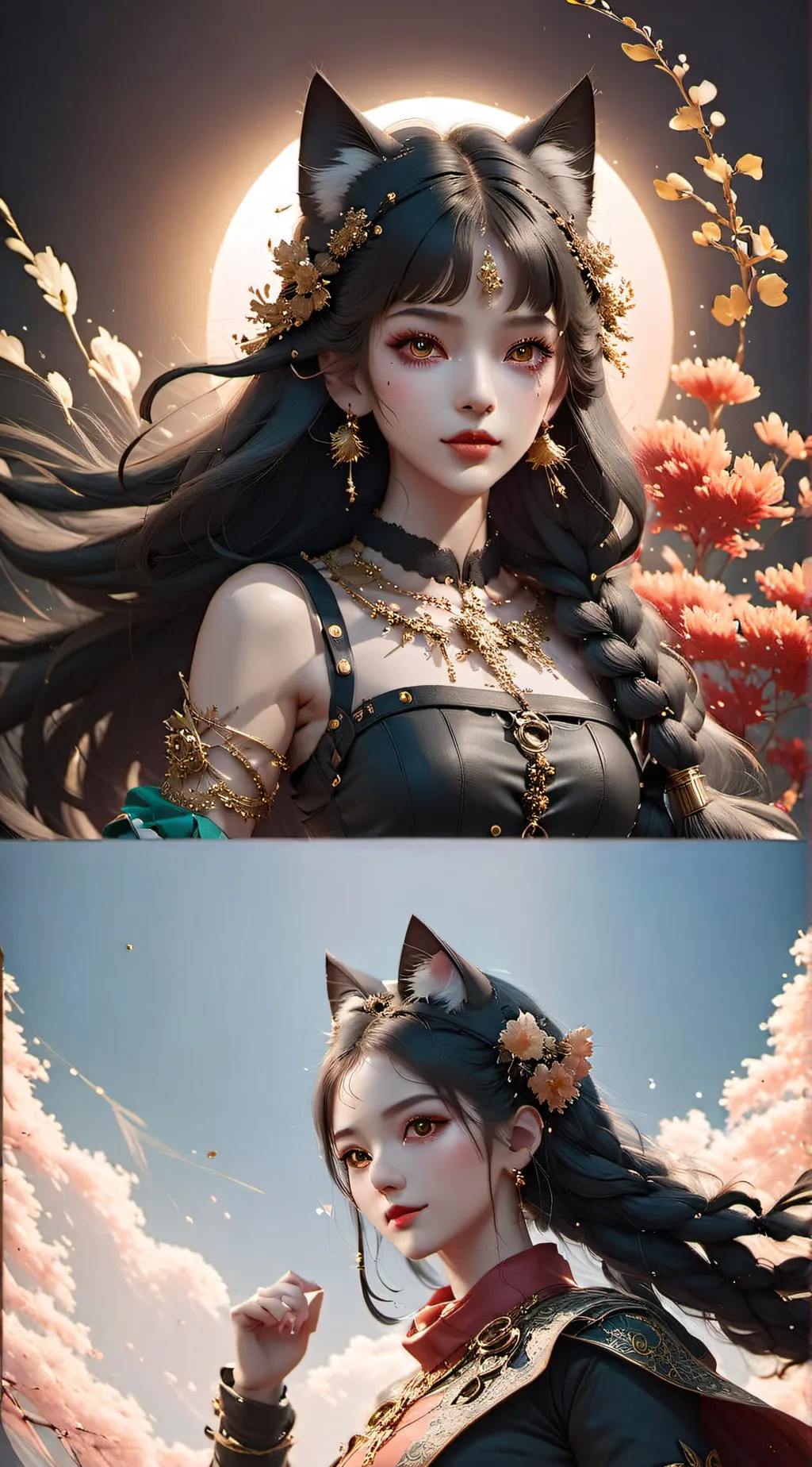 ai character: Mindy and Sunny background