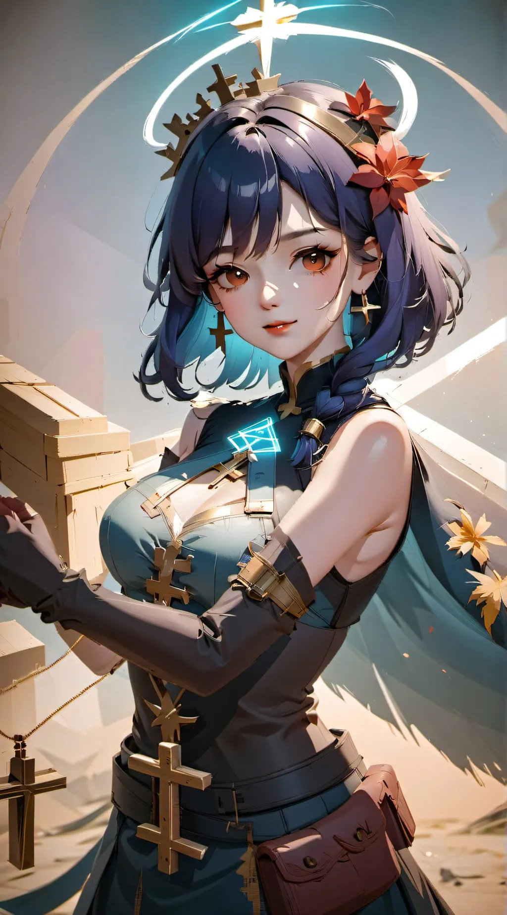 ai character: Guiding light  background
