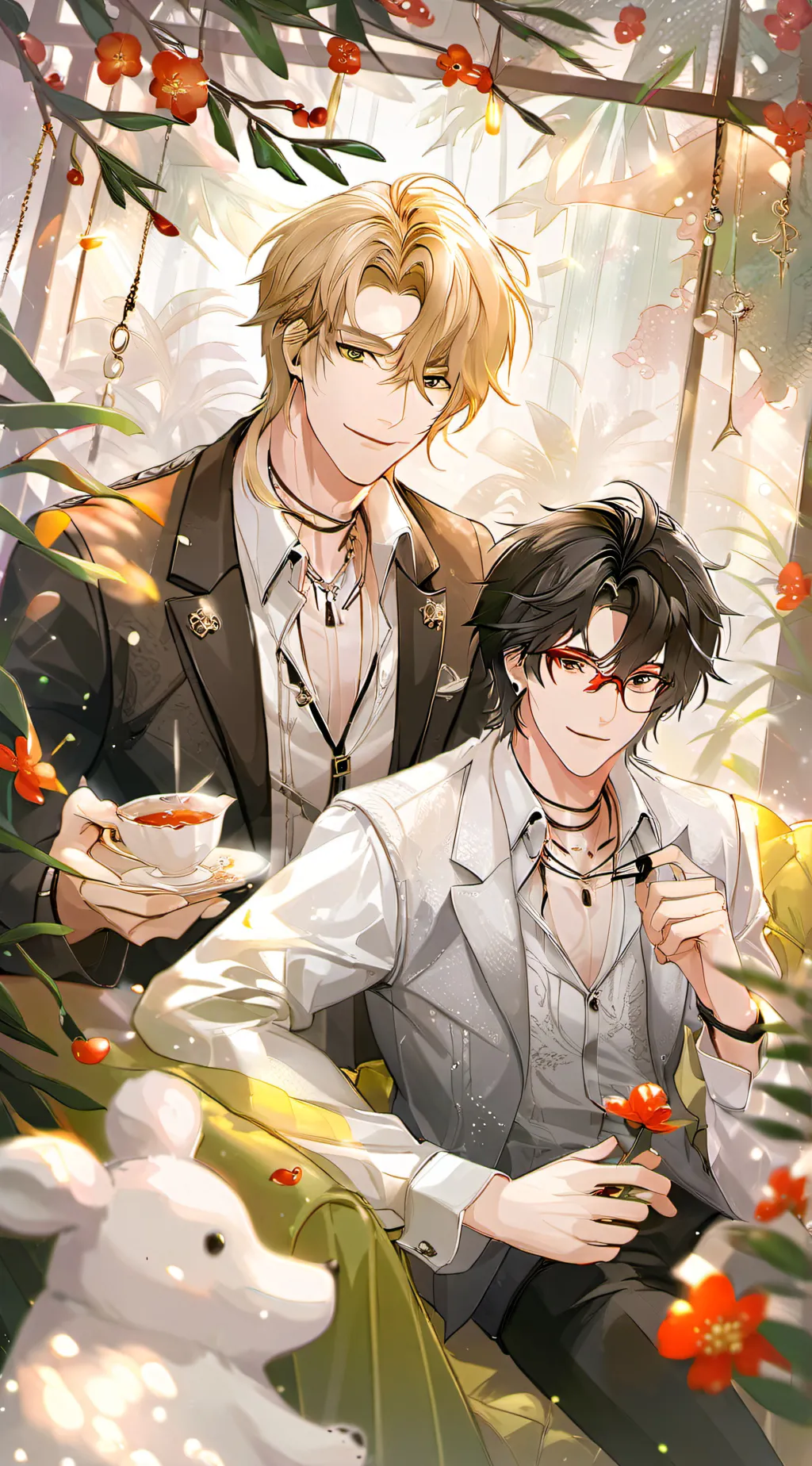 ai character: •Louis and Theon• background