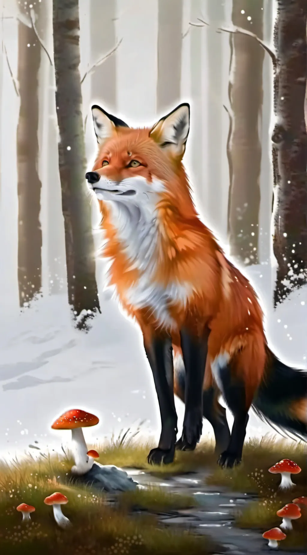 ai character: Amber background