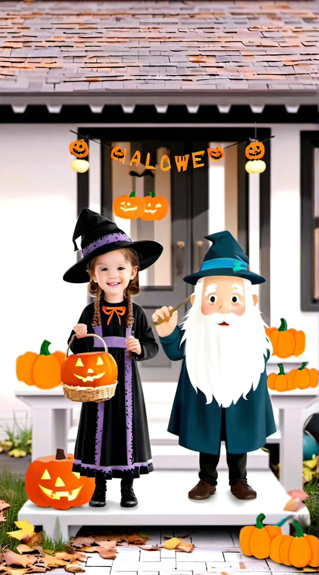 ai character: Trick or treating2 background