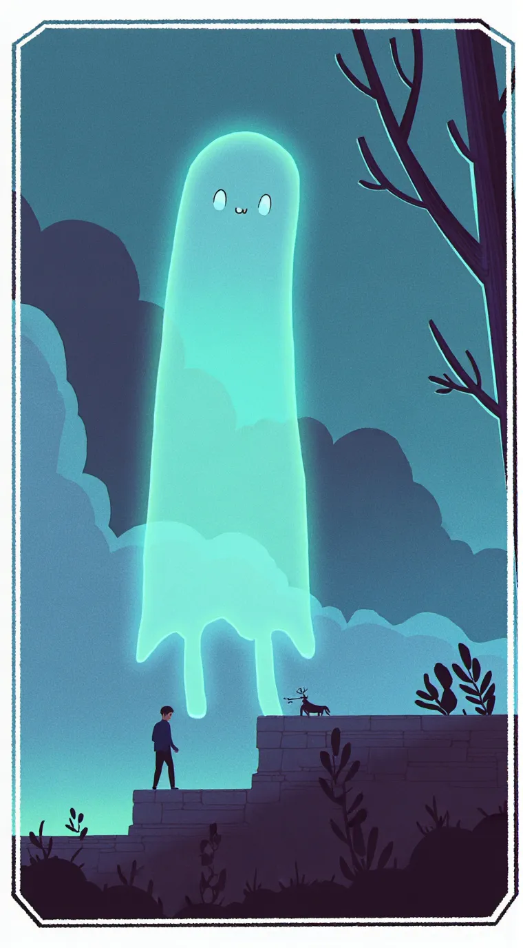 ai character: Halloween ghost background