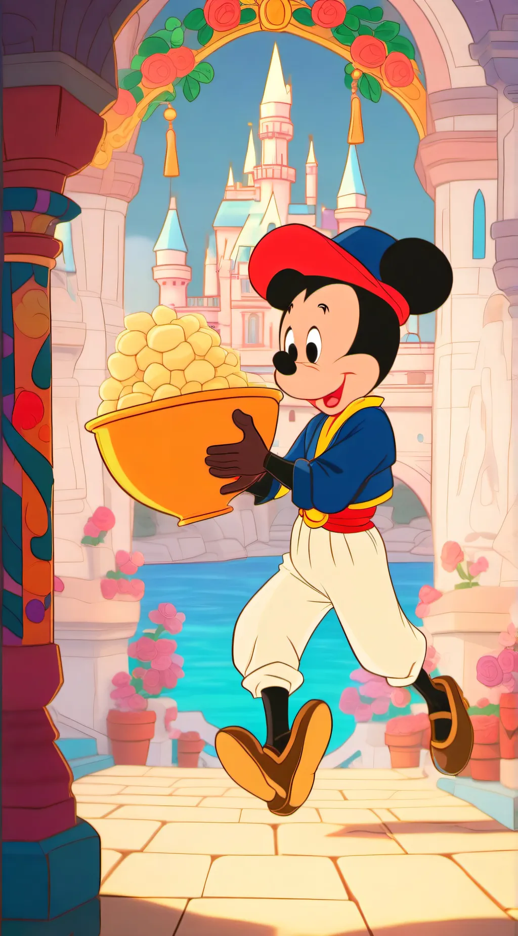 ai character: Mickey mouse background