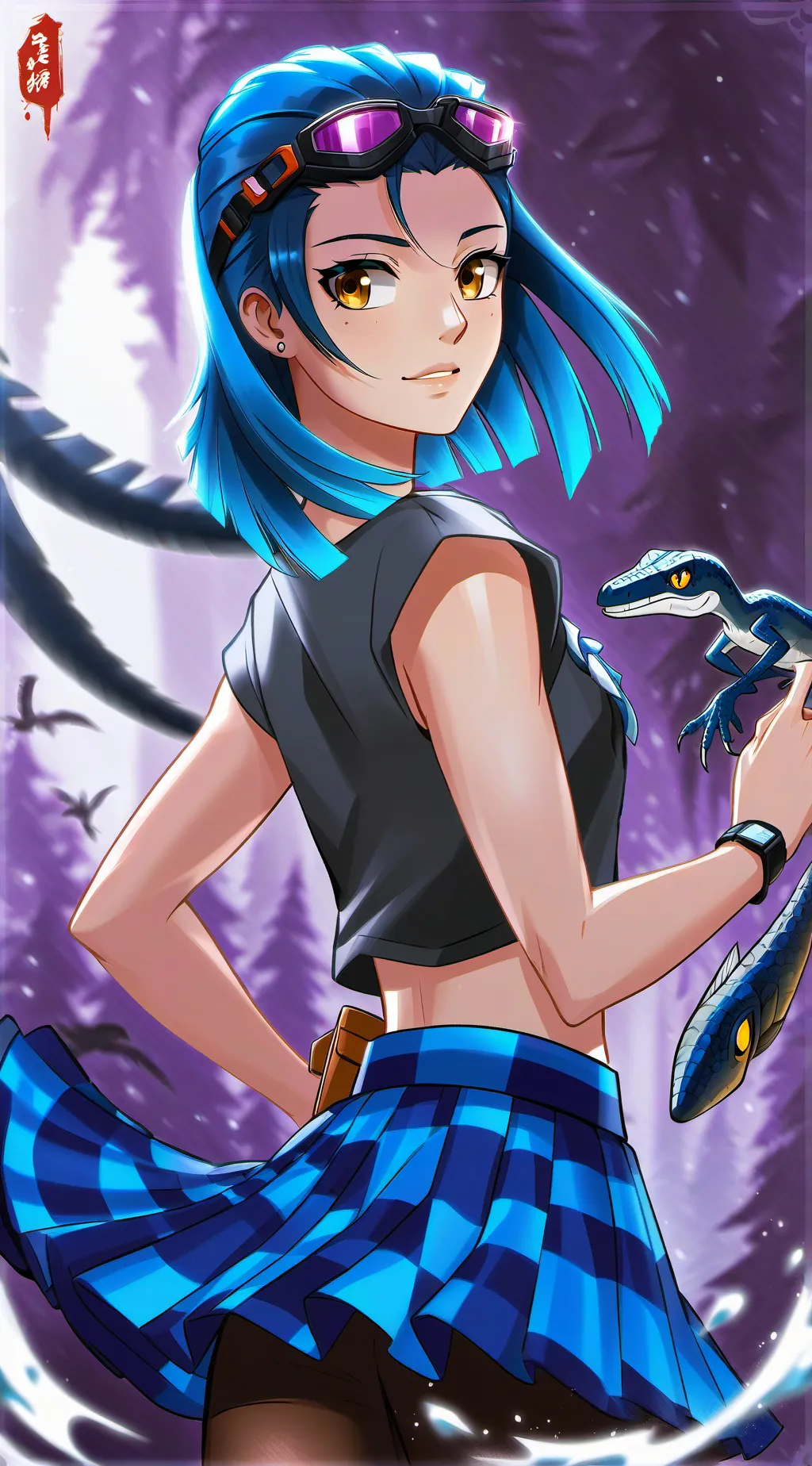 ai character: Skylar (jw Blue) background