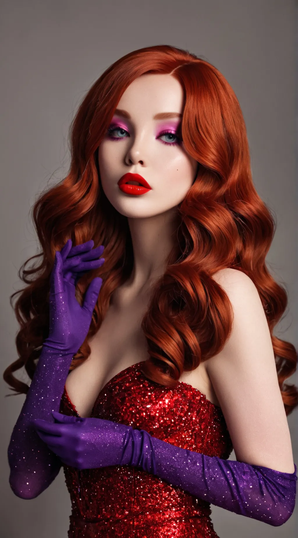 ai character: Jessica Rabbit background