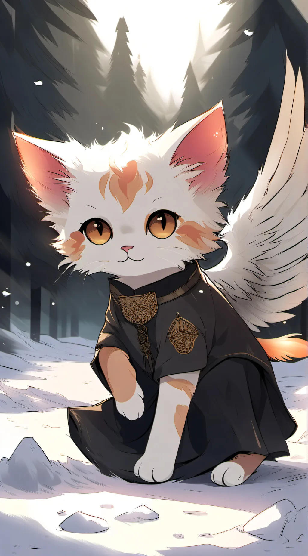 ai character: 𖤗 Vector 𖤗 background