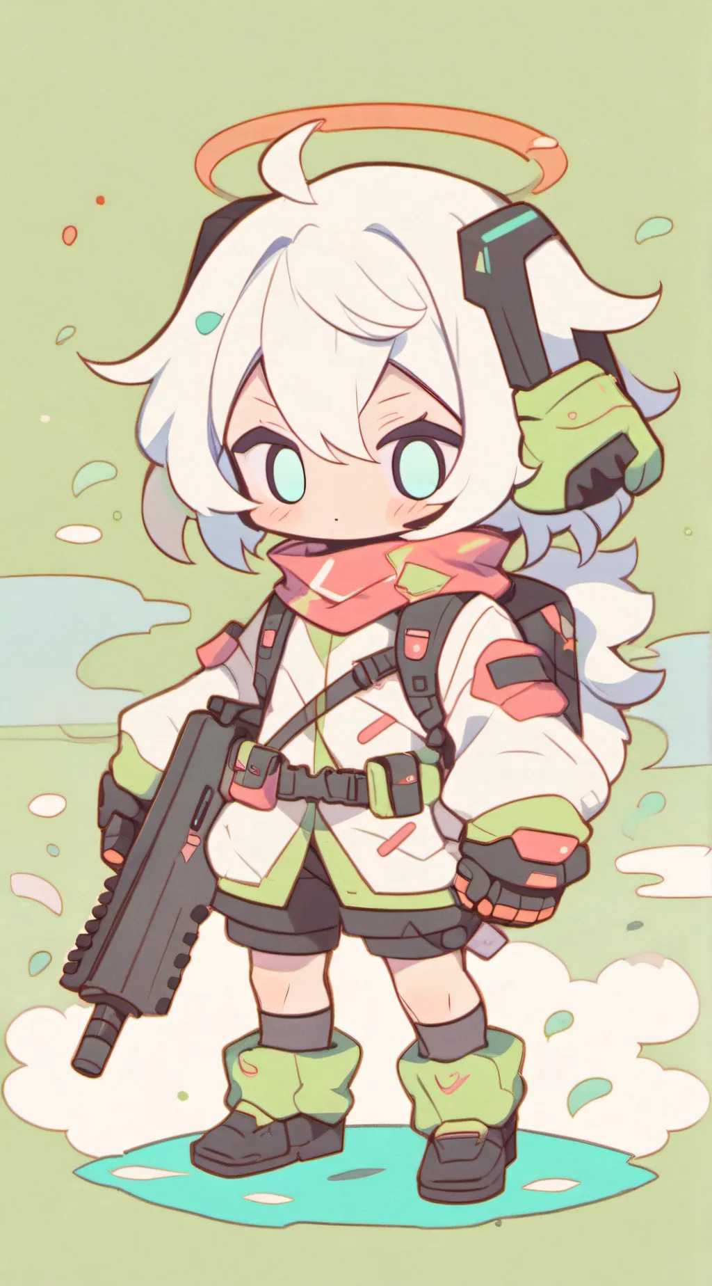 ai character: uzi doorman  background