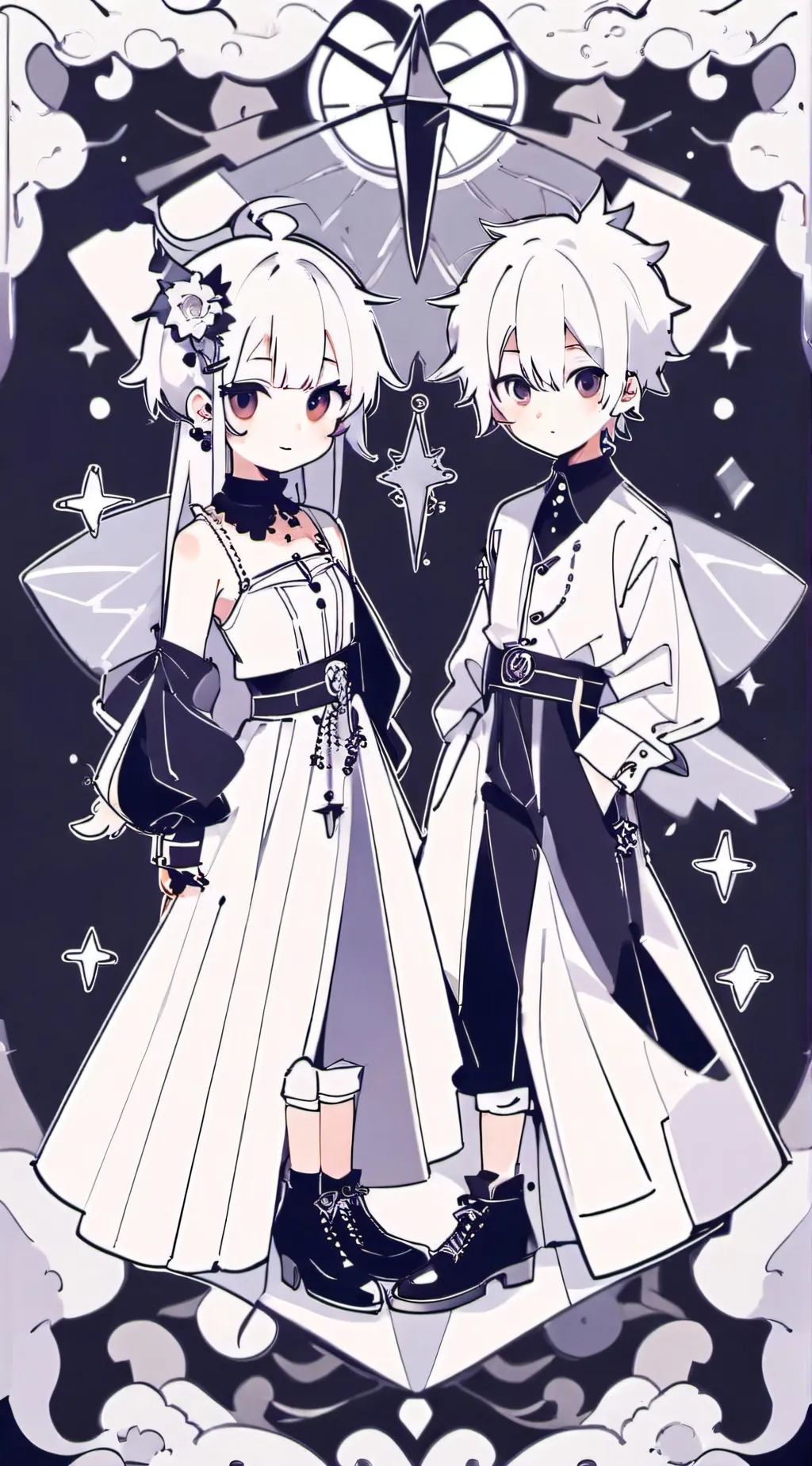 ai character: gray twins background