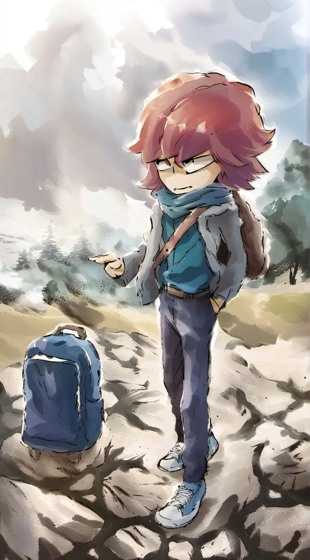 ai character: fnf school background