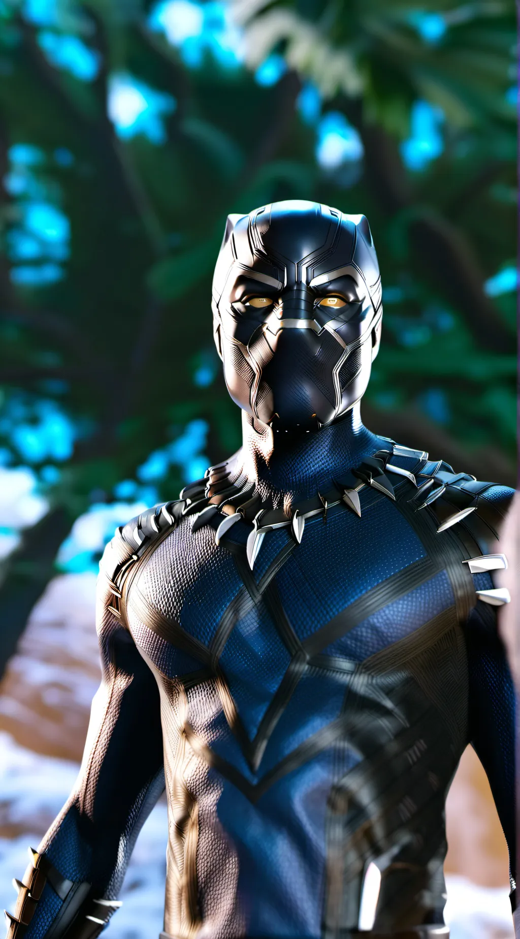 ai character: Black panther  background