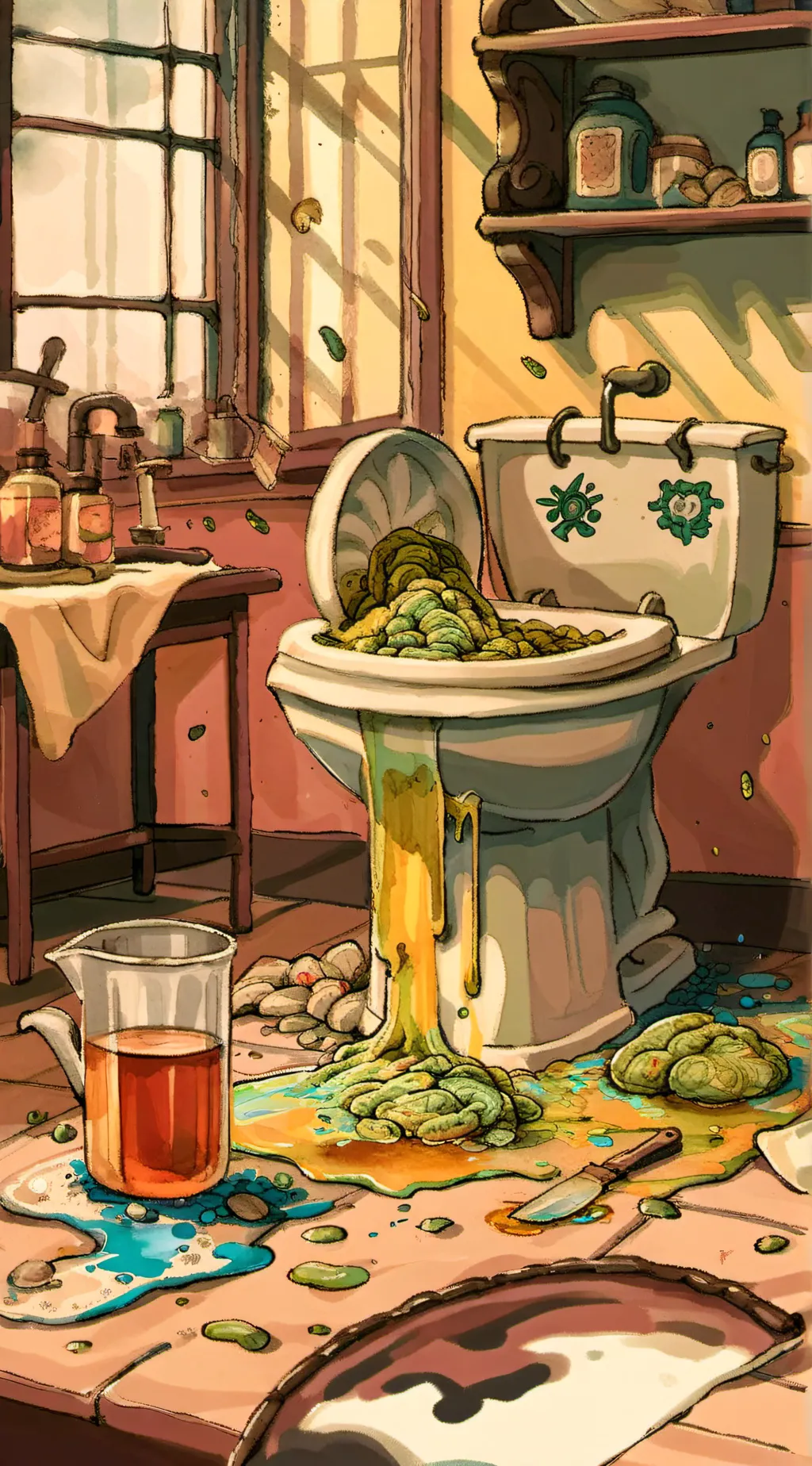 ai character: 🤮🤢 background