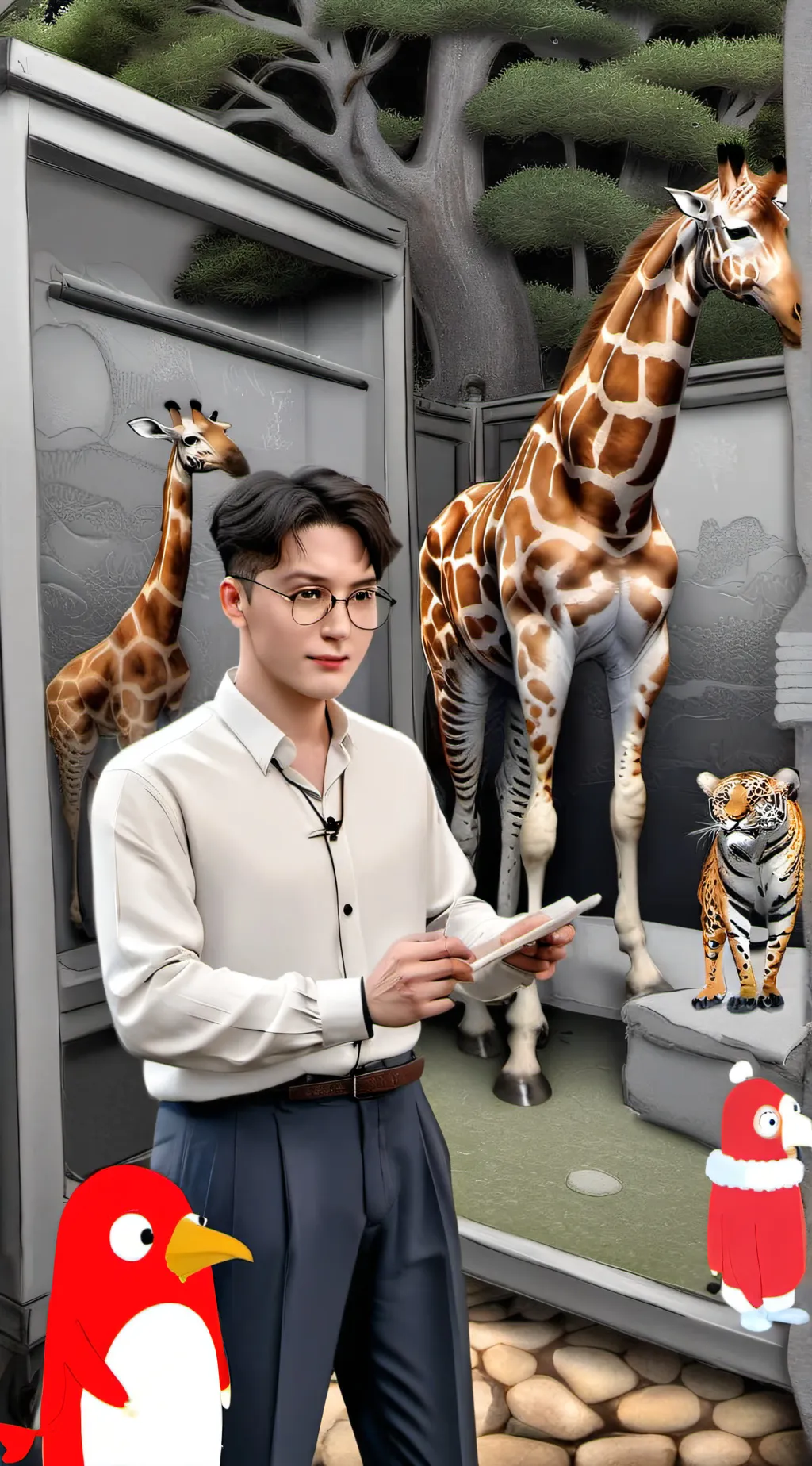 ai character: ZOO background