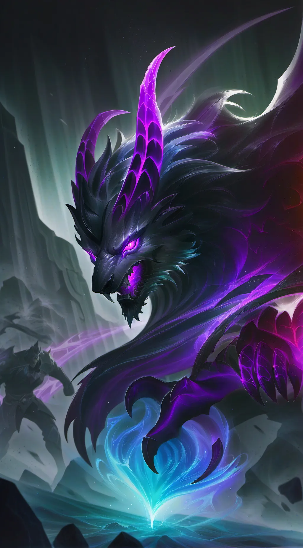 ai character: Fire dragon background