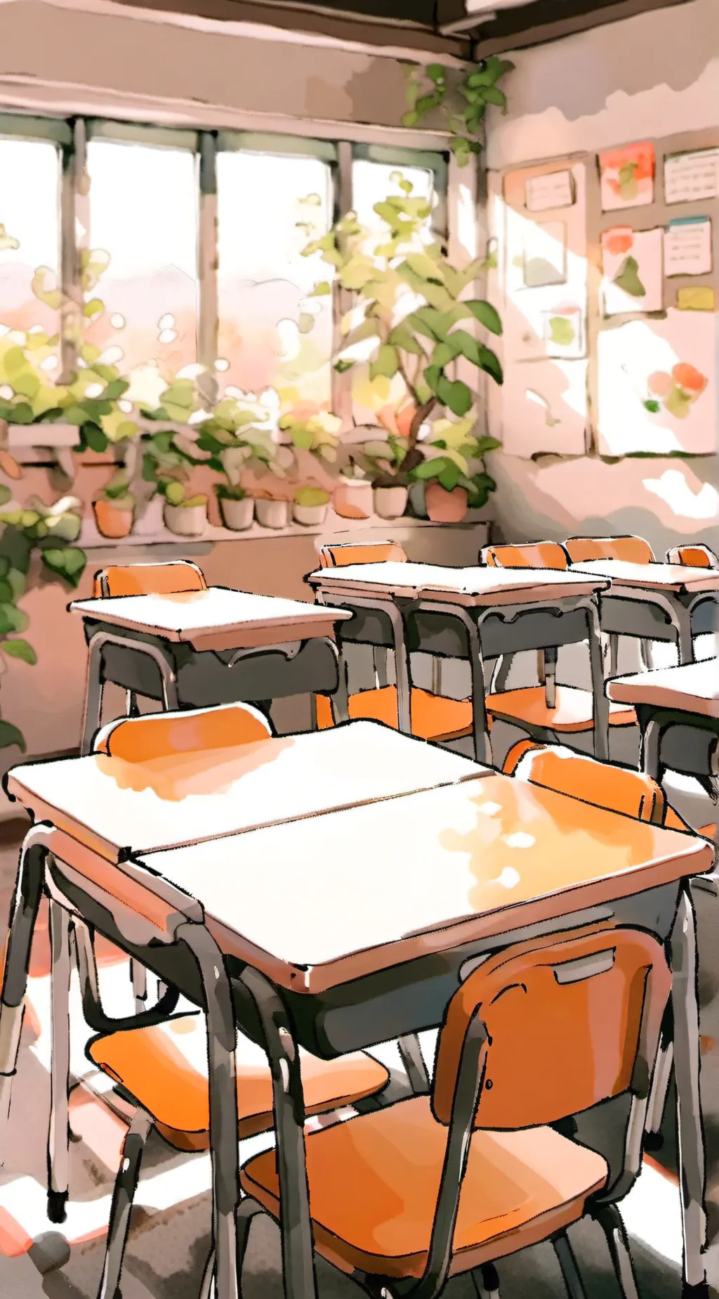 ai character: Classroom background