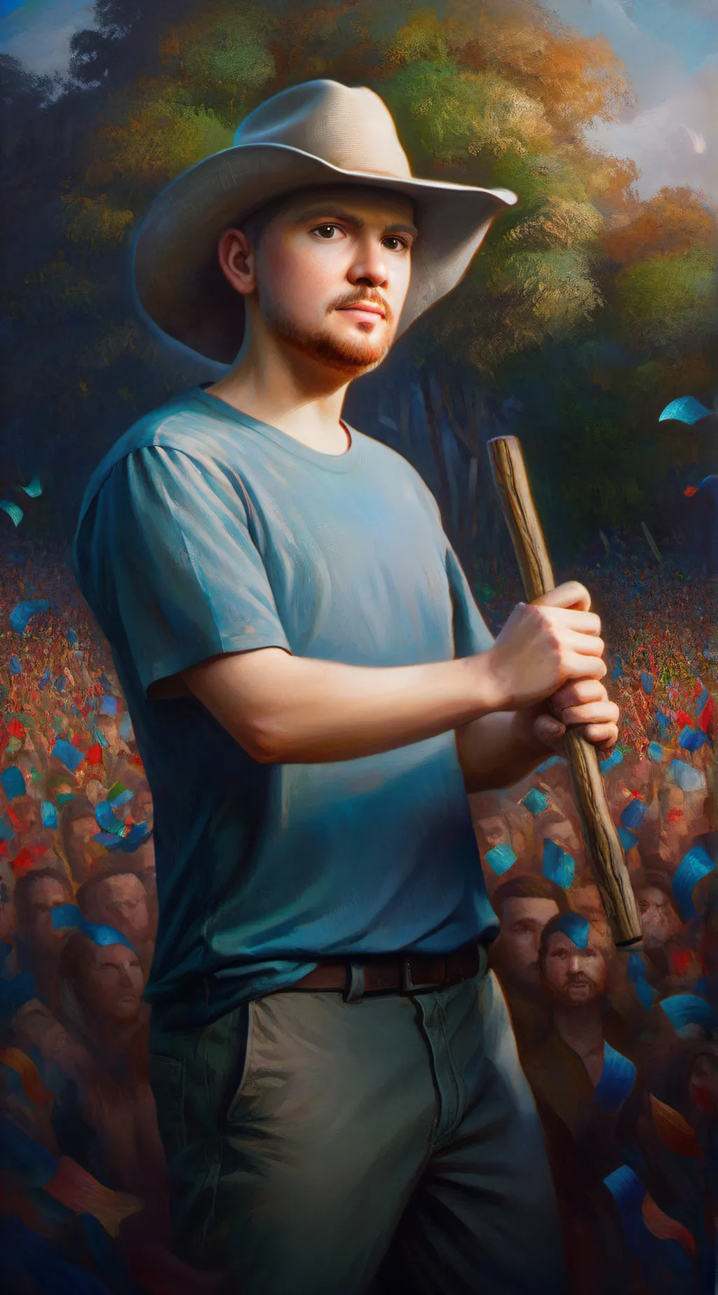 ai character: Steve  background