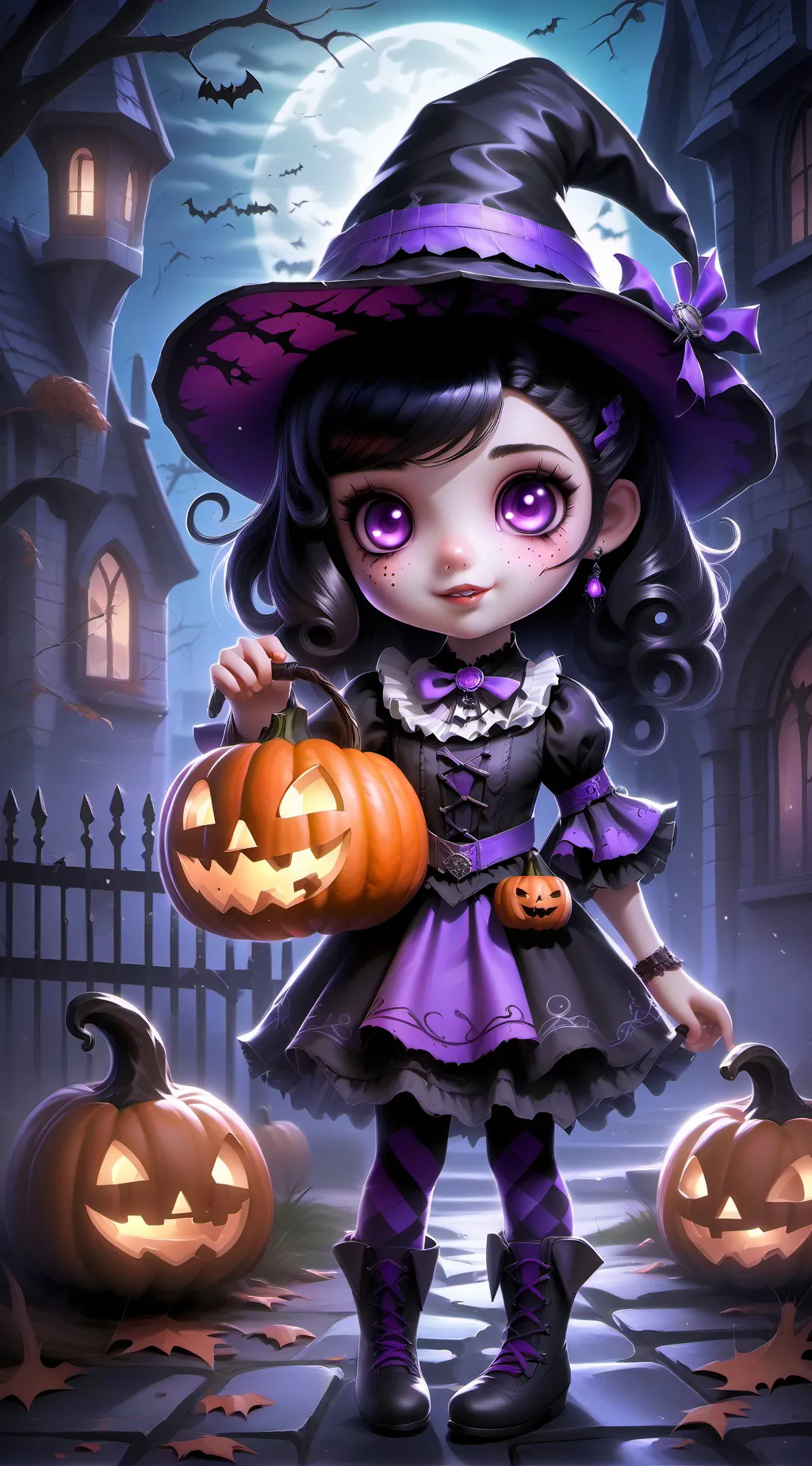 ai character: dw Halloween background