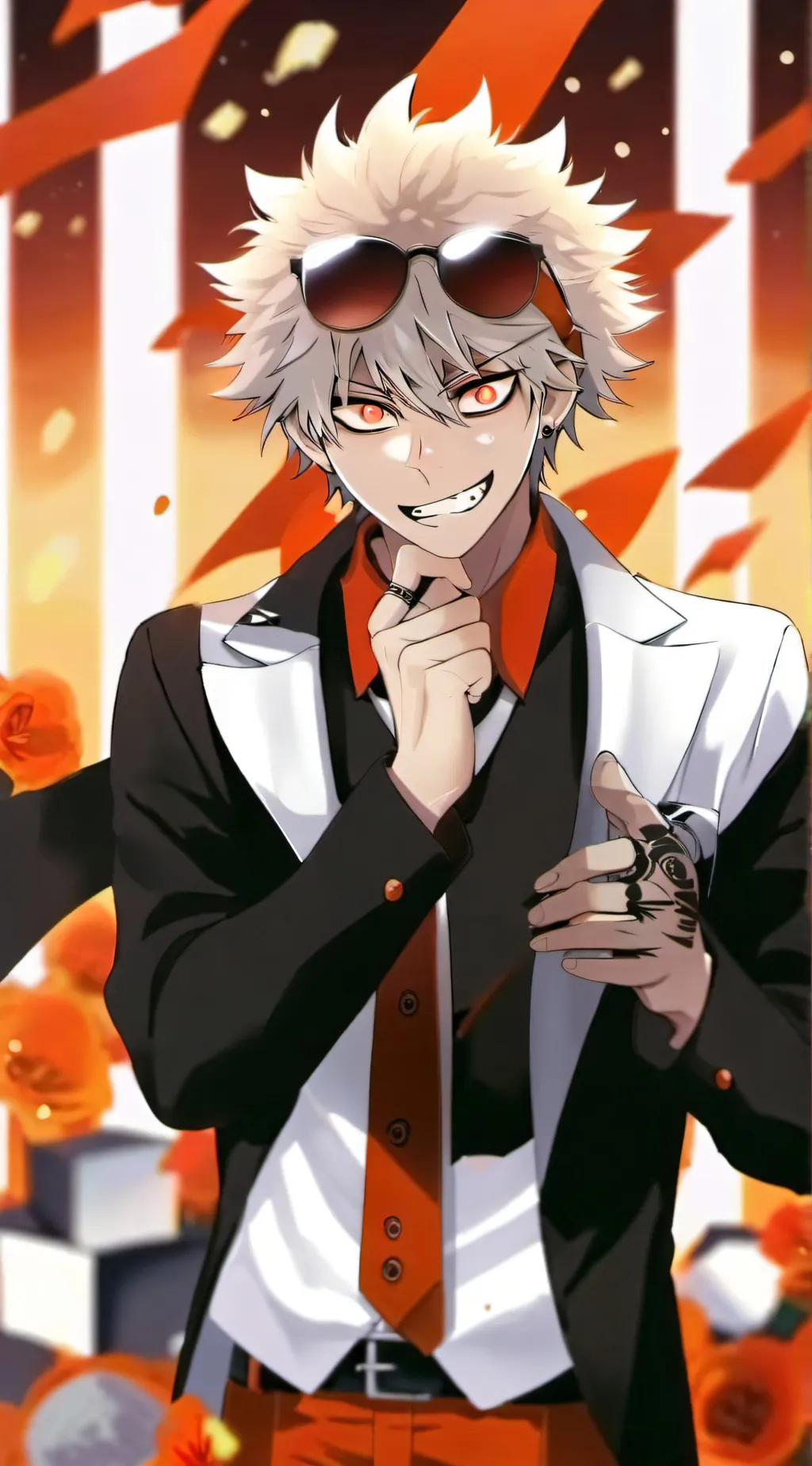 ai character: Katsuki Bakugou background