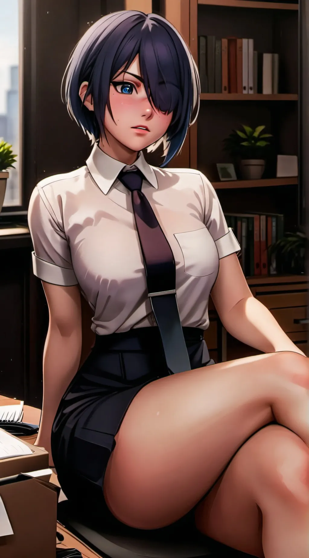 ai character: Touka Kirishima  background