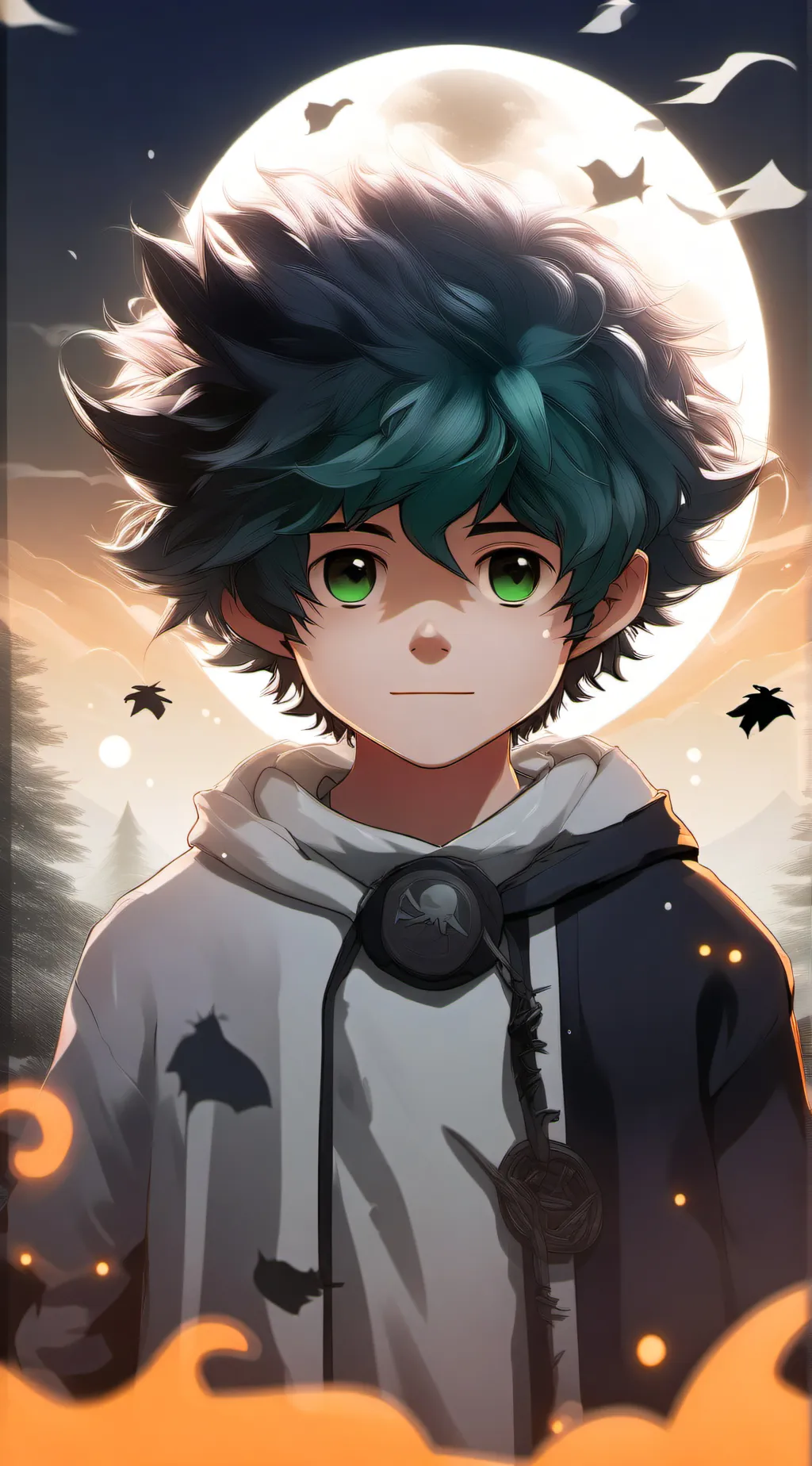 ai character: MHA halloween! background