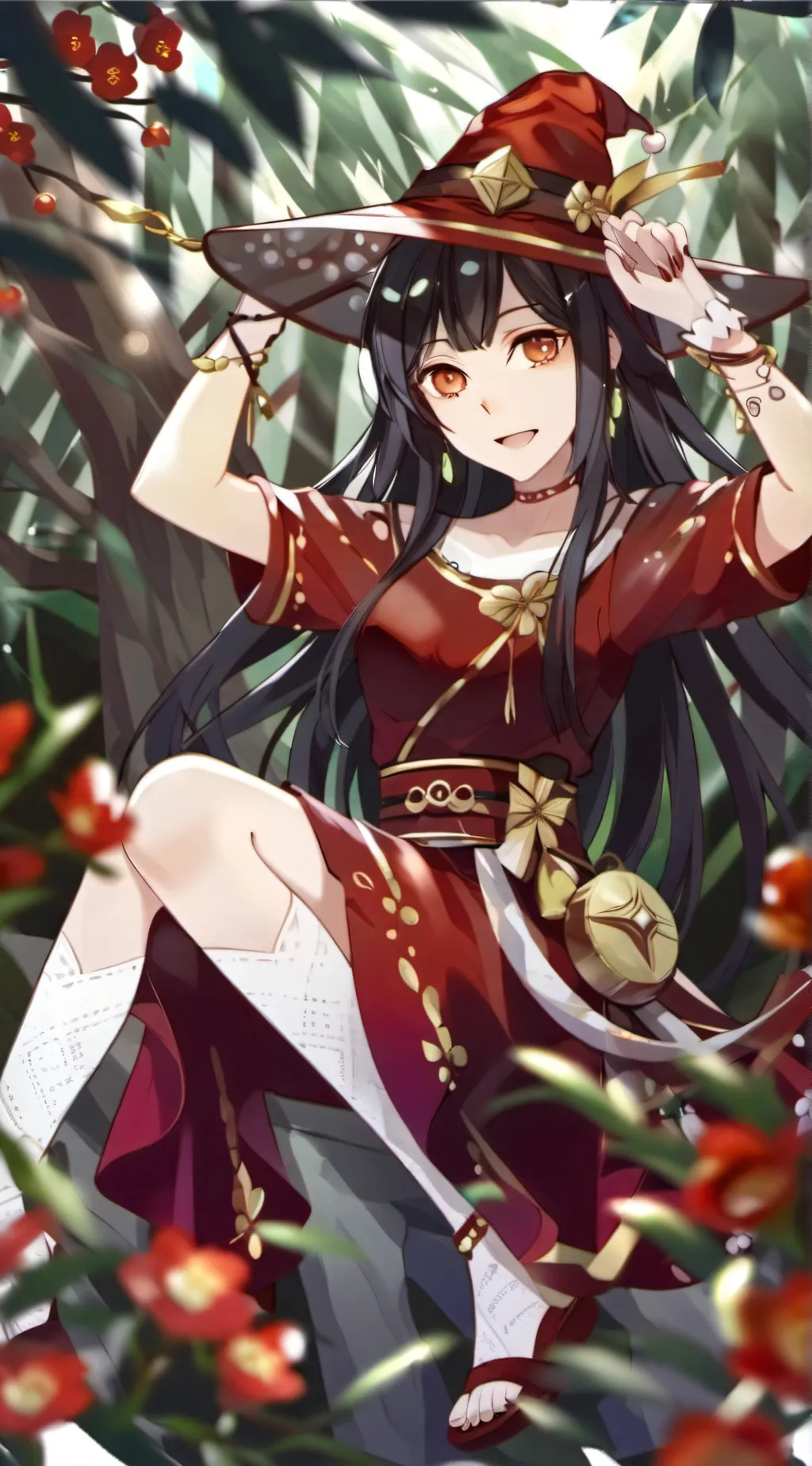 ai character: Crimson background
