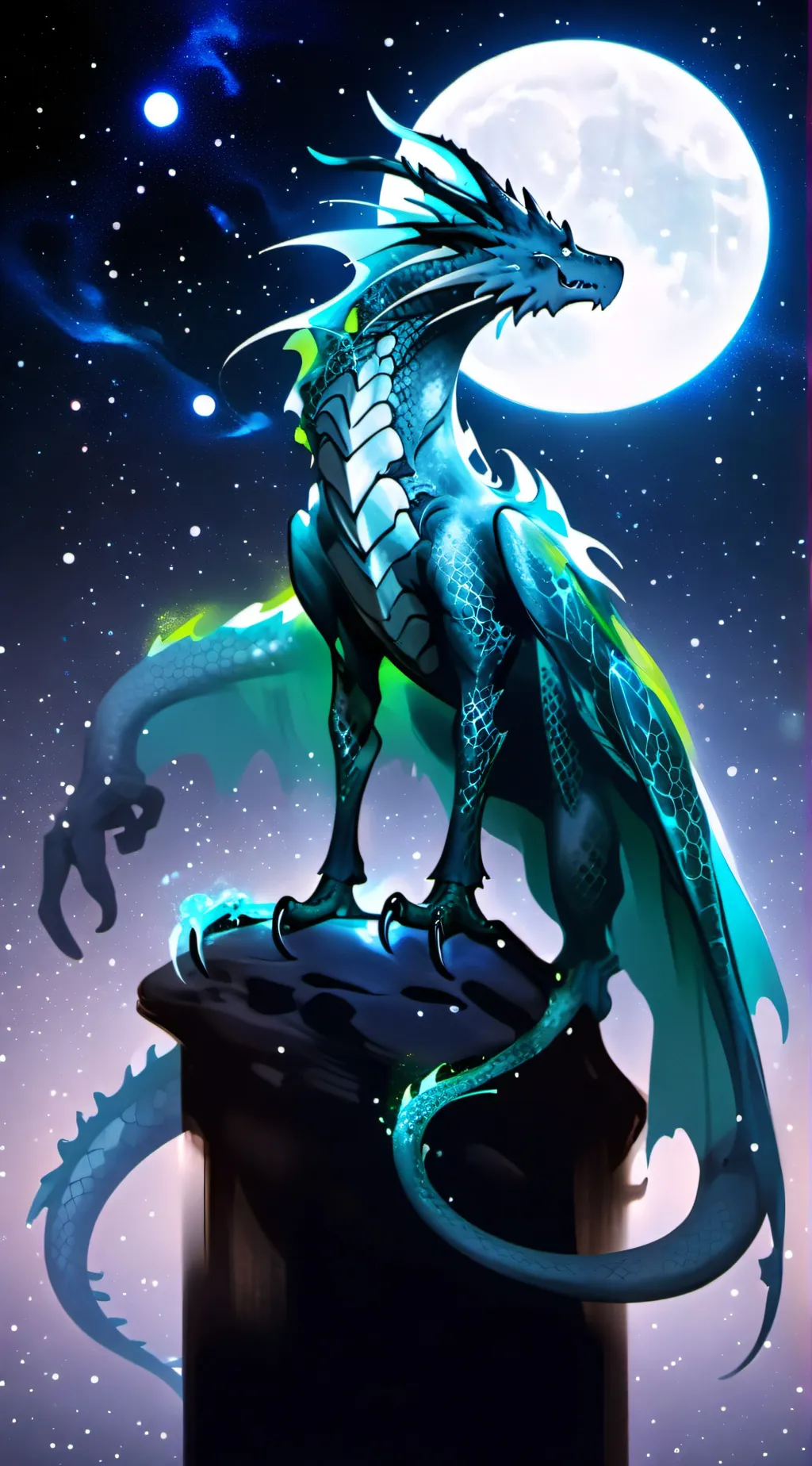 ai character: glow background