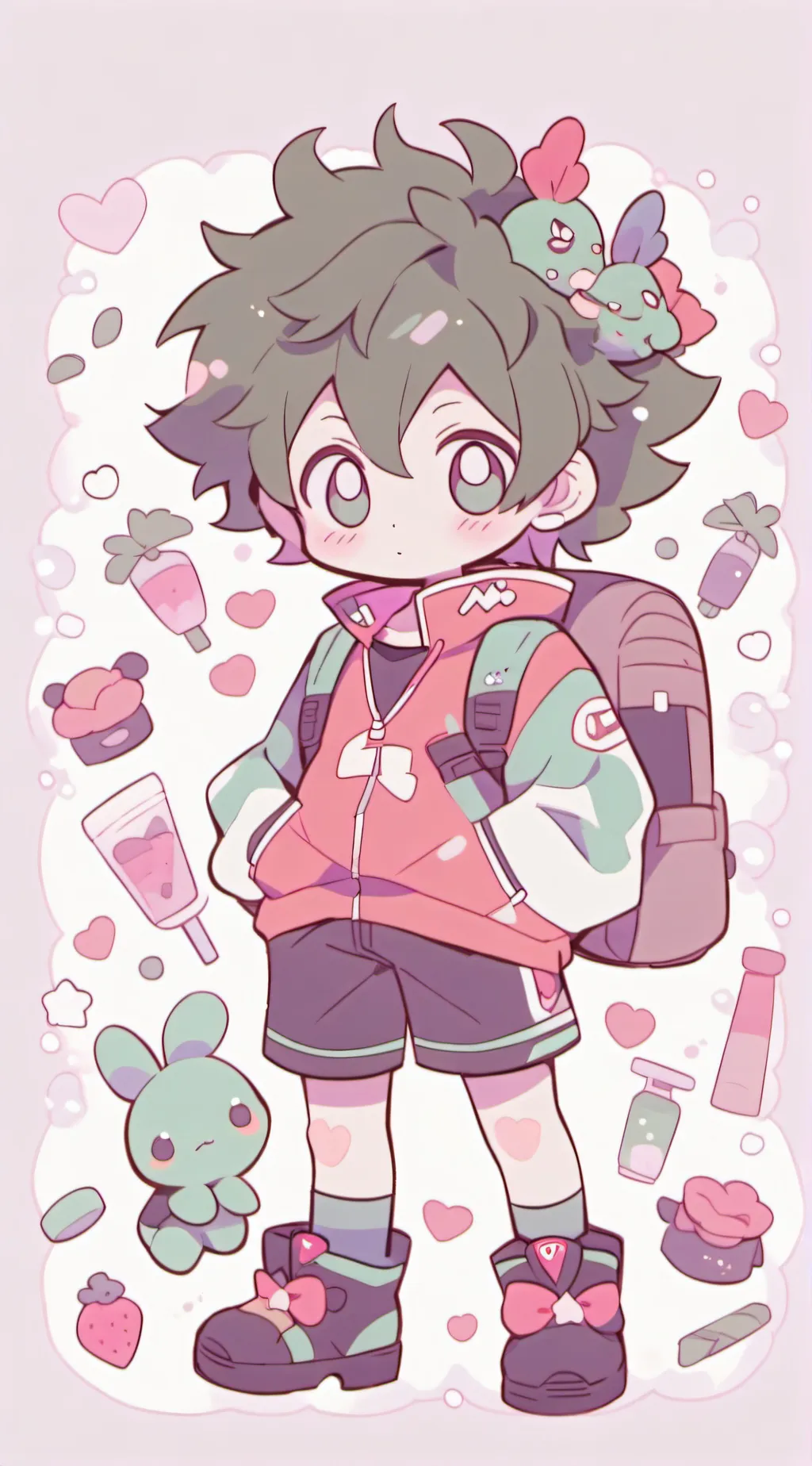 ai character: midoriya family!  background