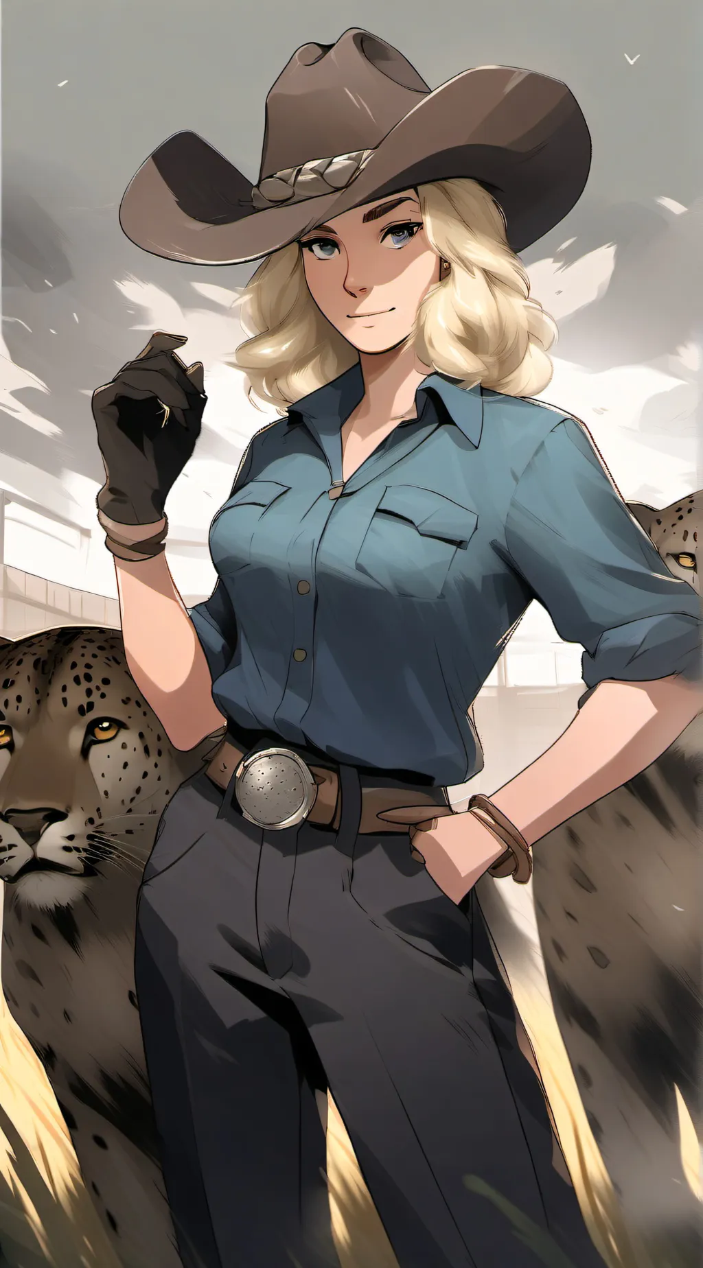 ai character: Sarah Miller  background