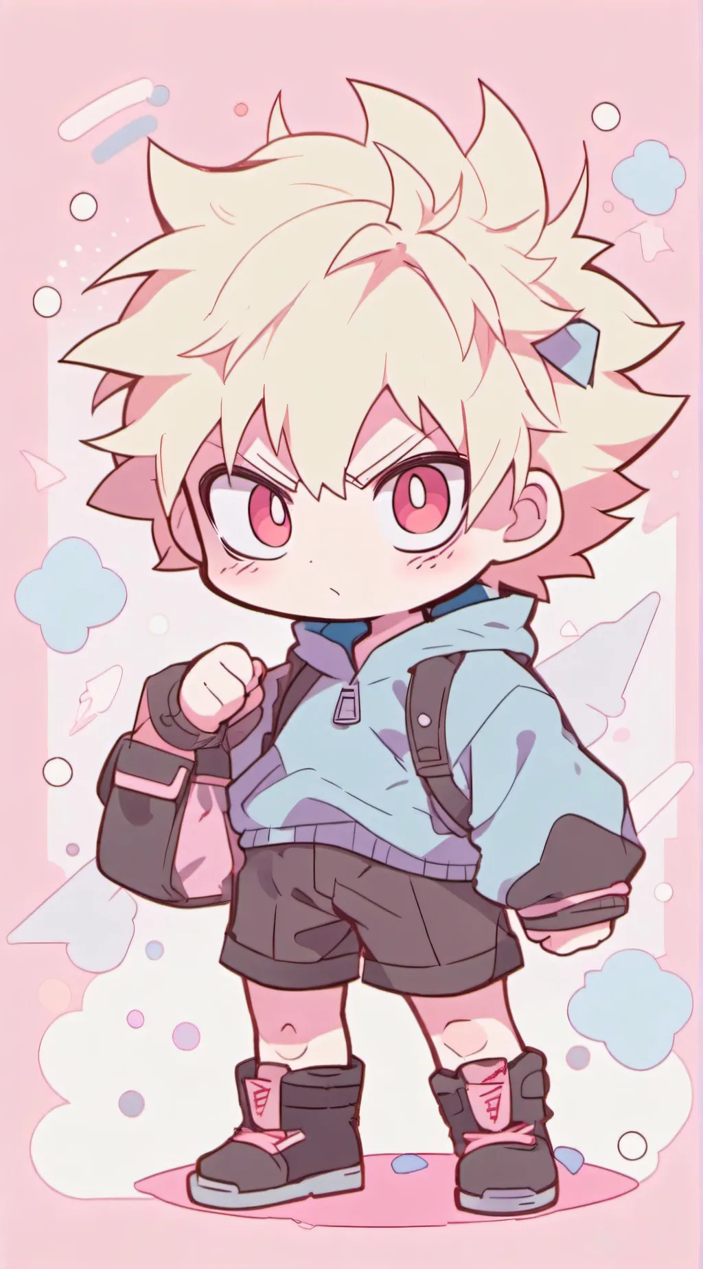 ai character: MHA x KINDERGARDEN background