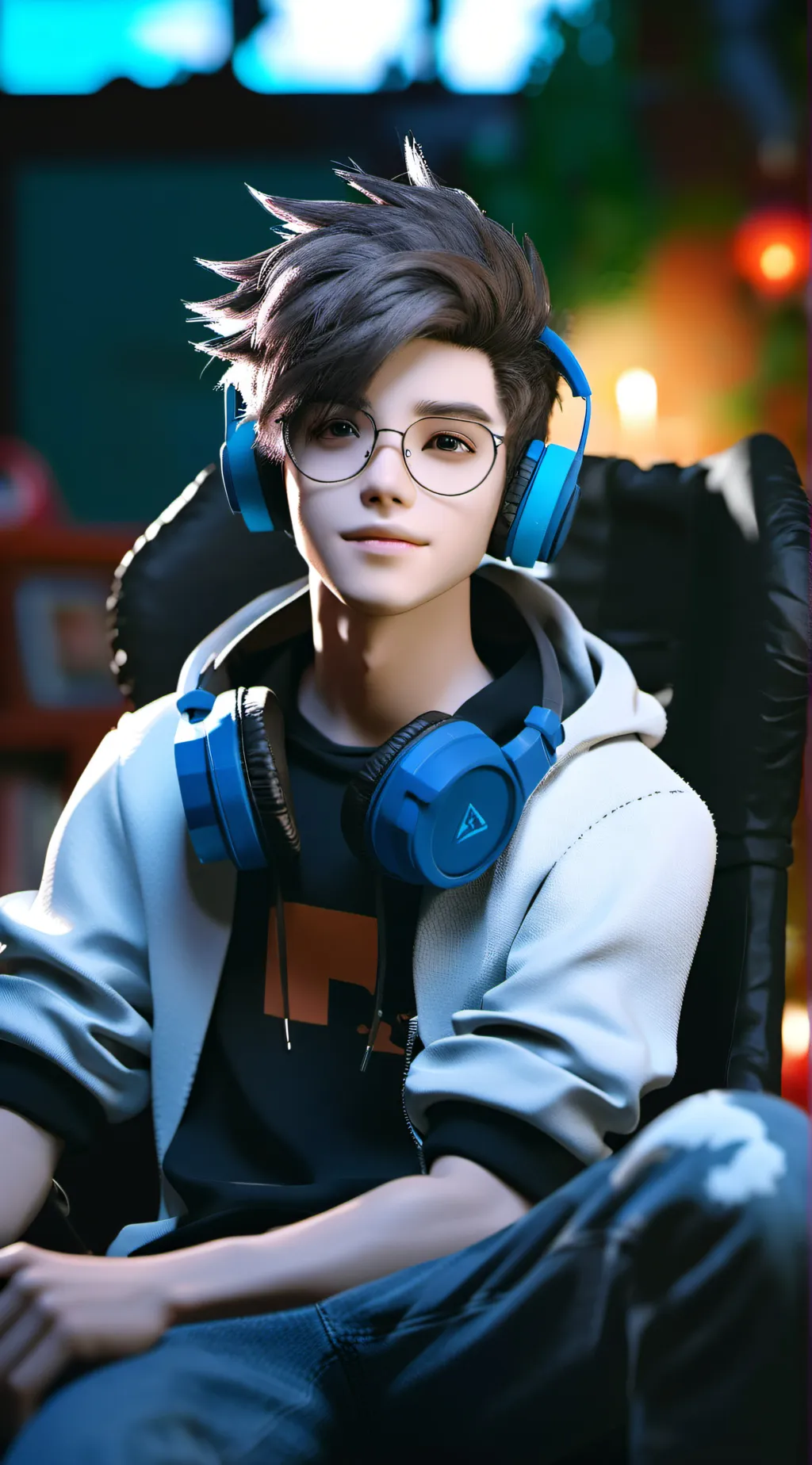 ai character: Game-Obsessed Buddy background