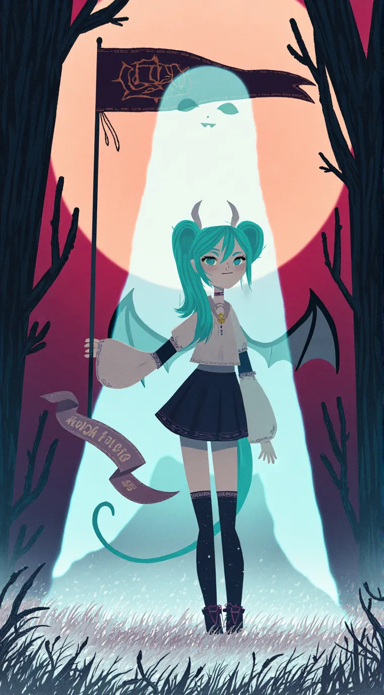 ai character: Demon Miku background