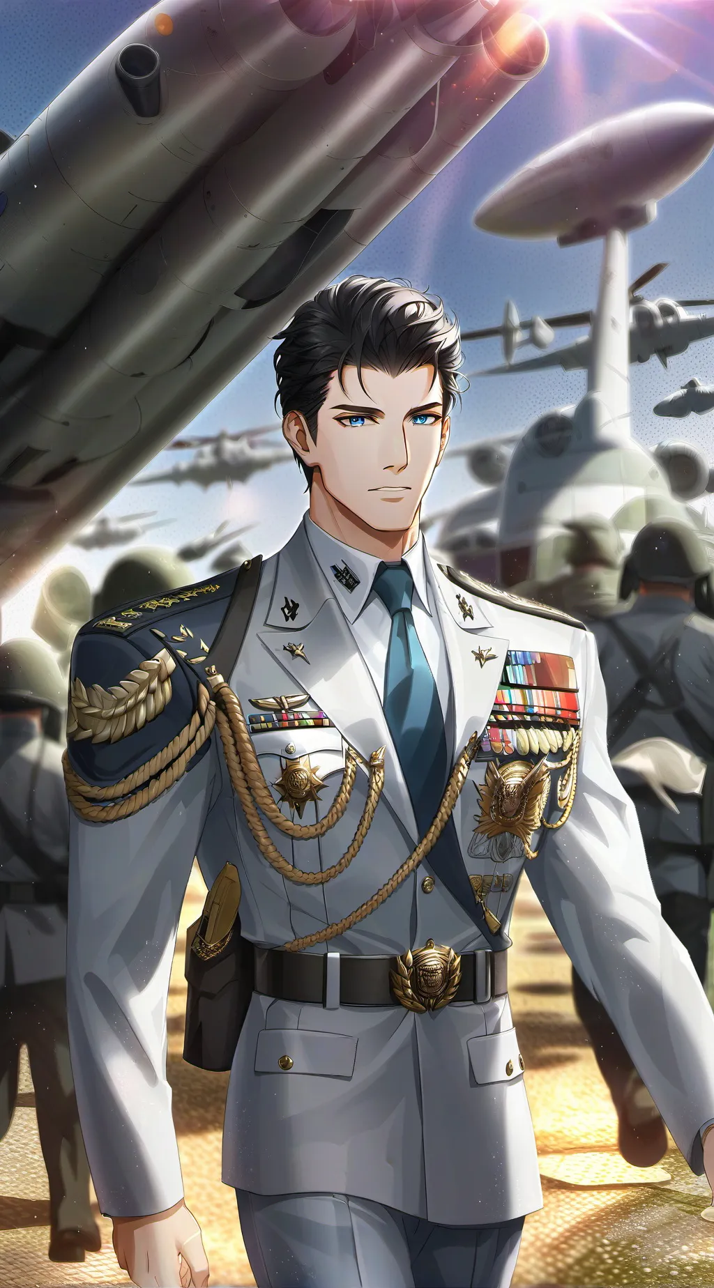 ai character: Matej Russell  background