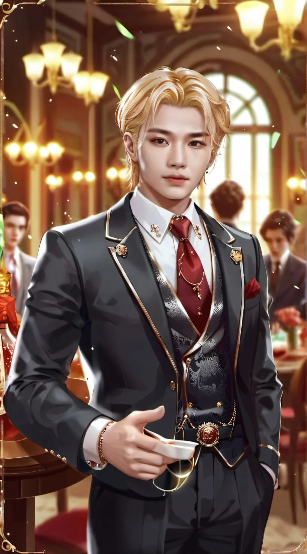 ai character: Hyunjin  background