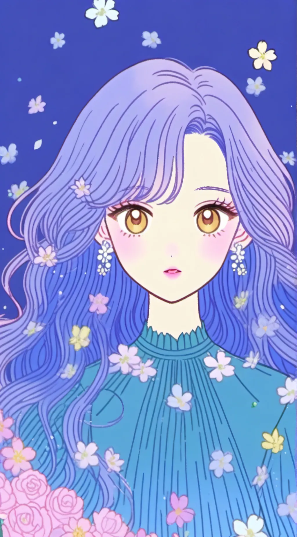 ai character: Seasons princess  background
