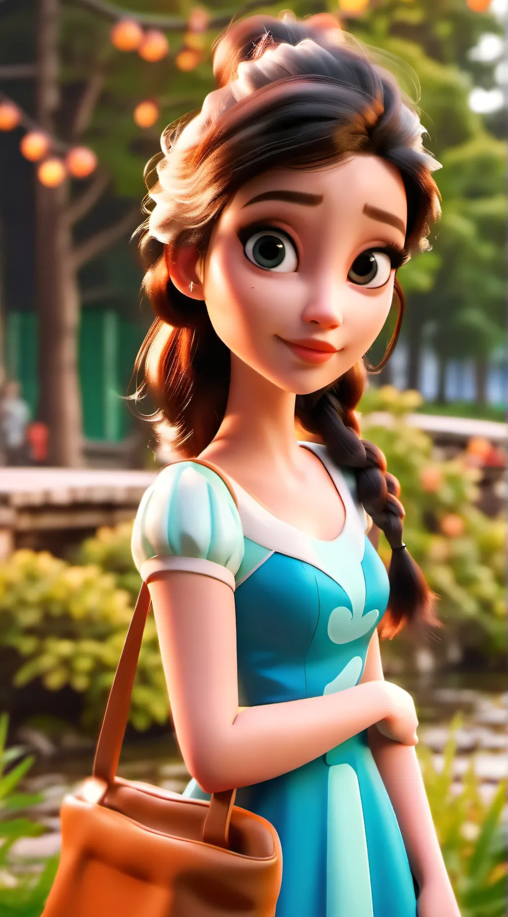 ai character: Lani little bus  background