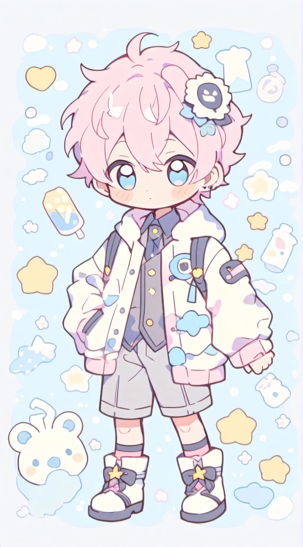 ai character: boy Chloe  background