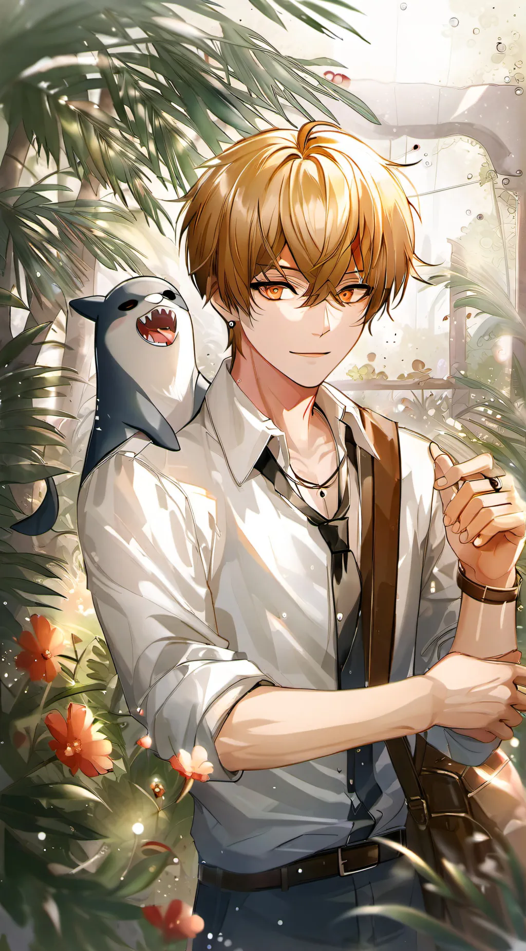 ai character: dog day  background