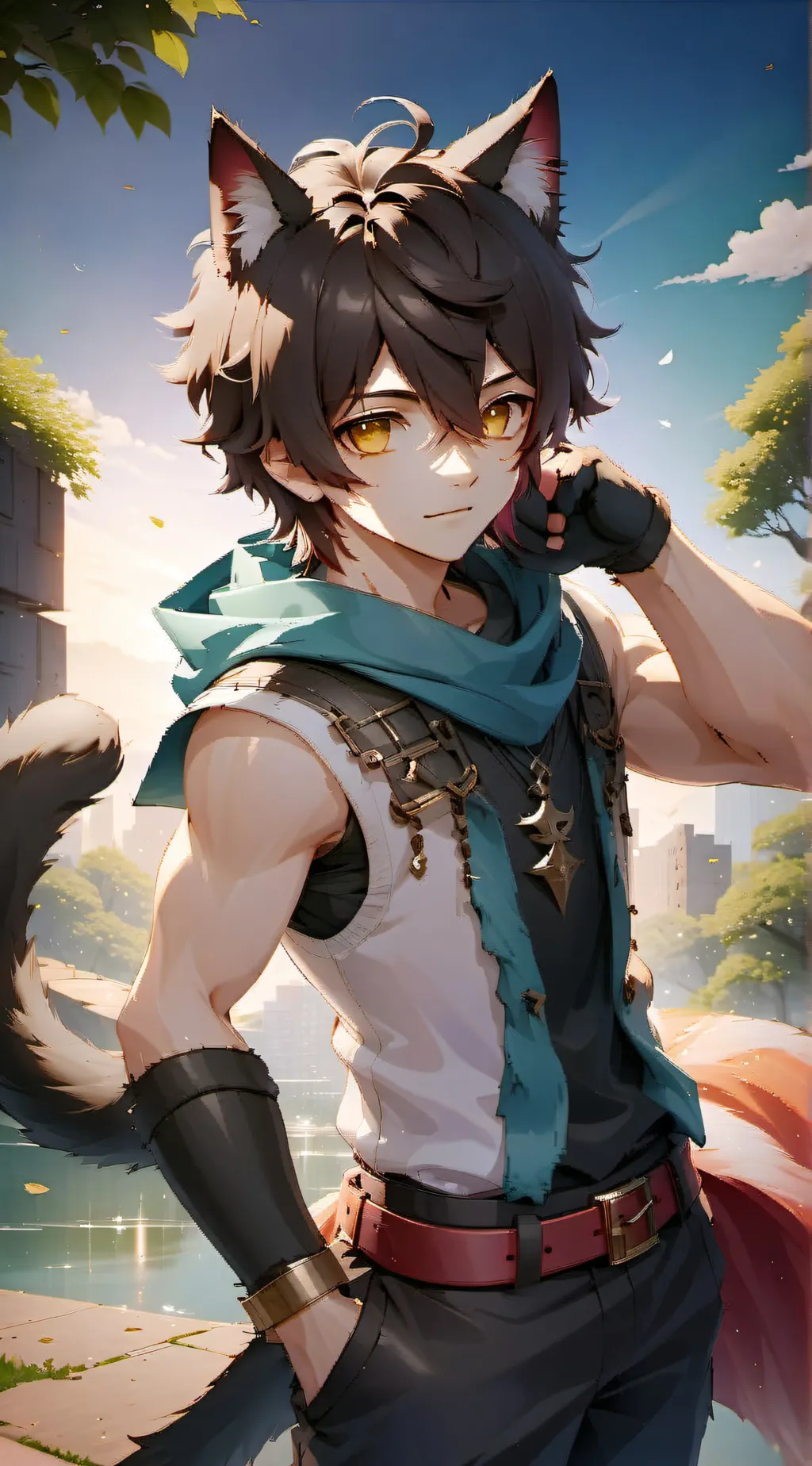 ai character: Carter  background