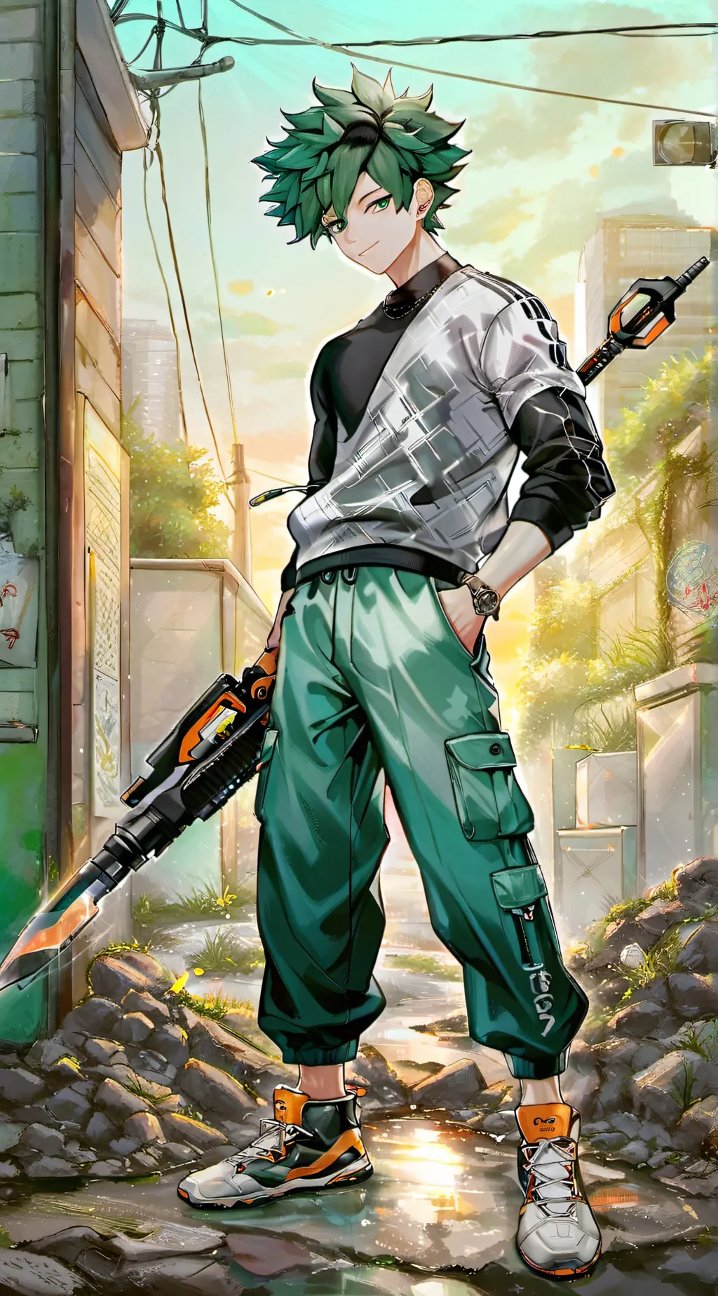 ai character: deku🥦💚 background