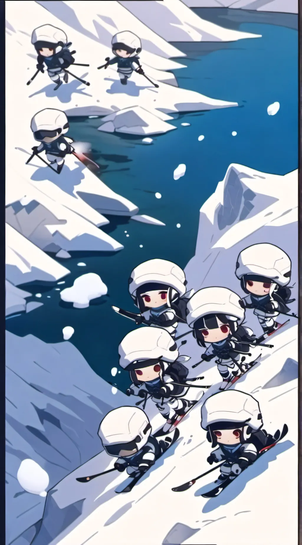 ai character: MD snow day background