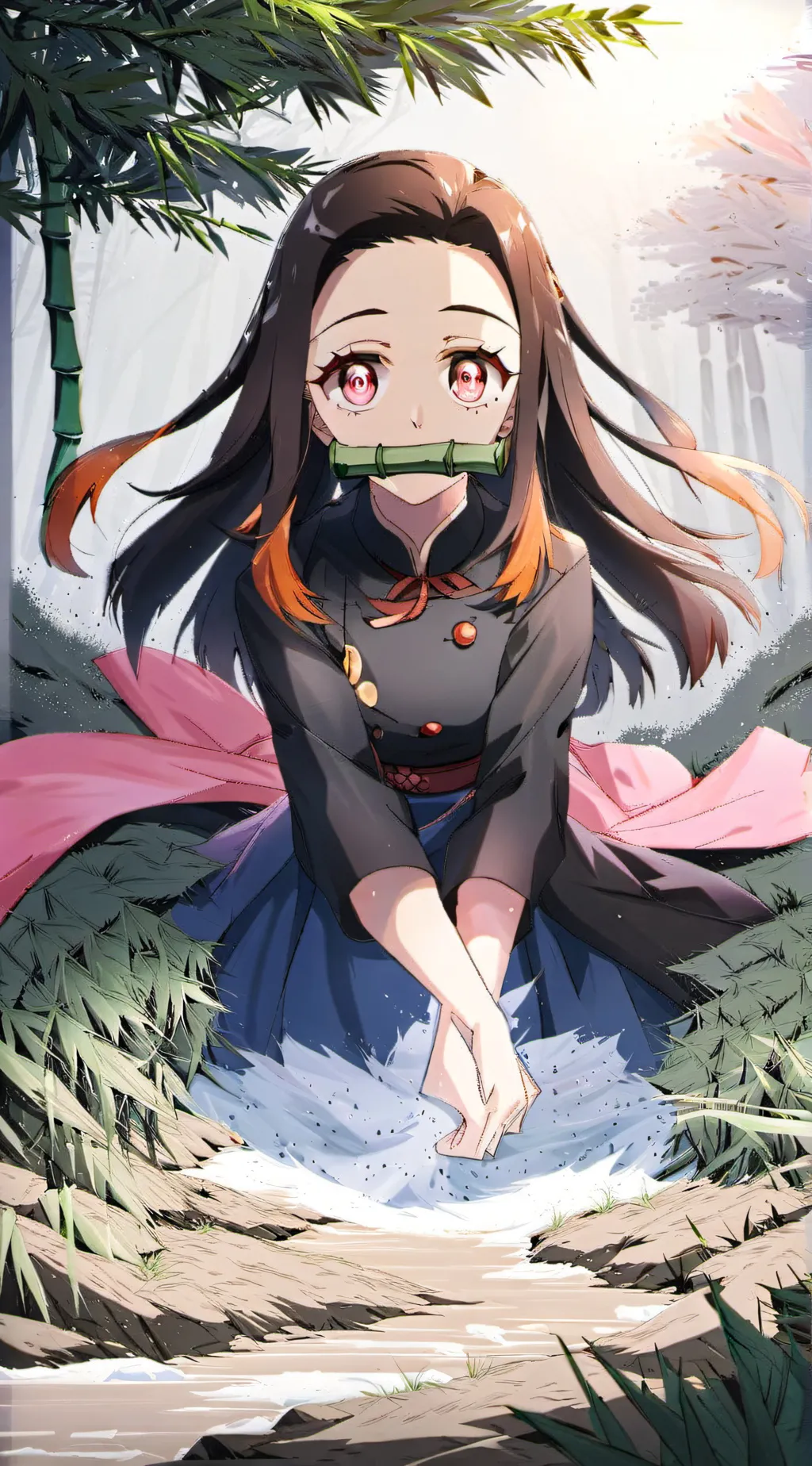 ai character: ★nezuko★ background