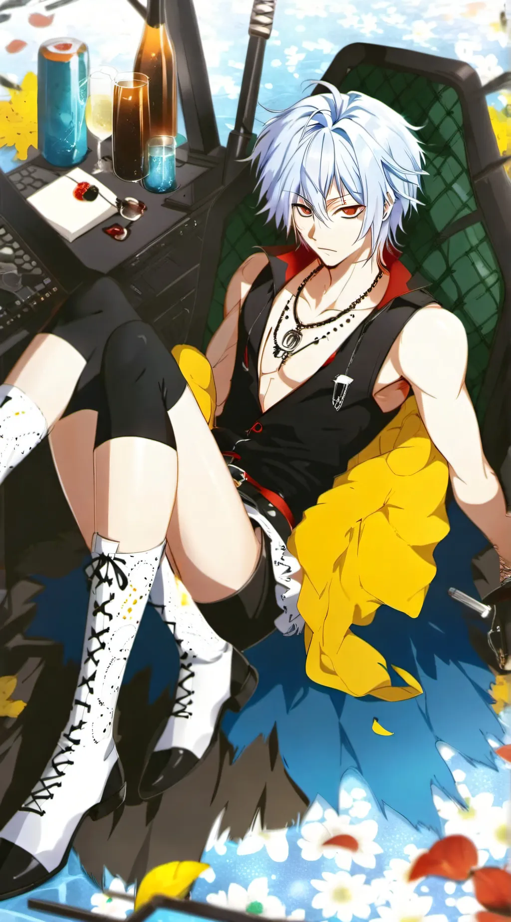 ai character: sleepy ash background