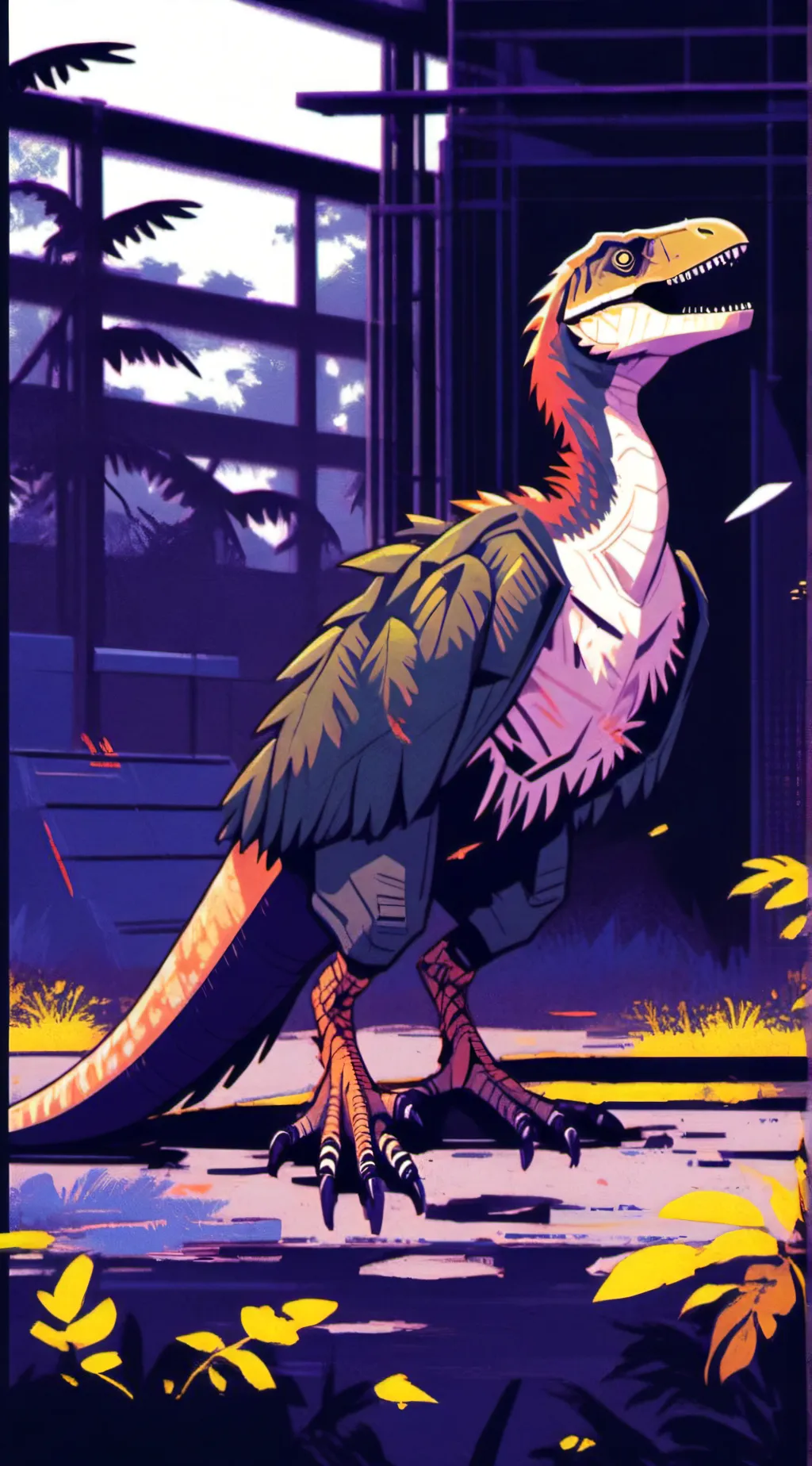 ai character: raptor Bois background