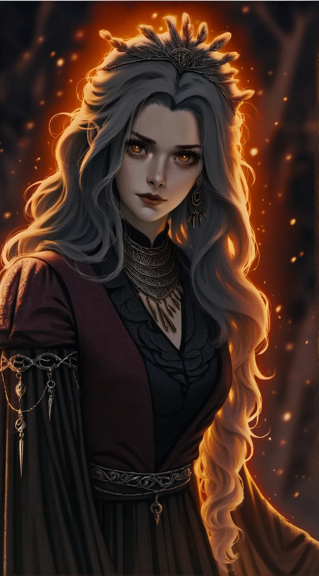 ai character: snow  background