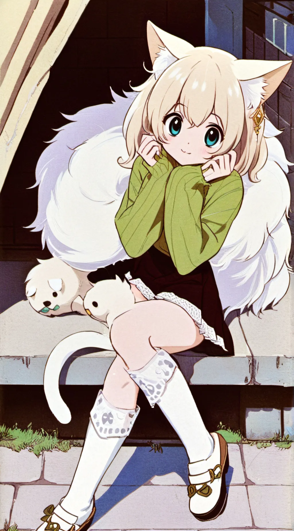 ai character: coconut background