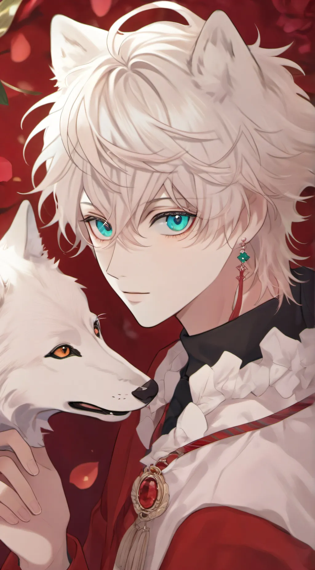 ai character: Wolf katsuki background