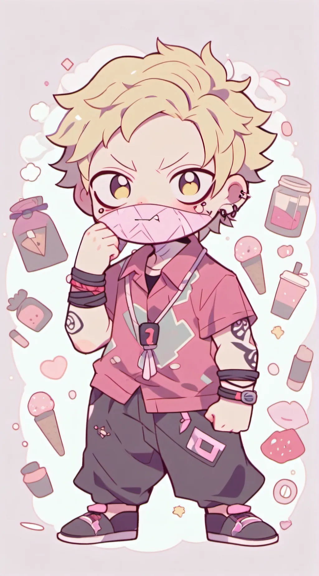 ai character: Inimaki background