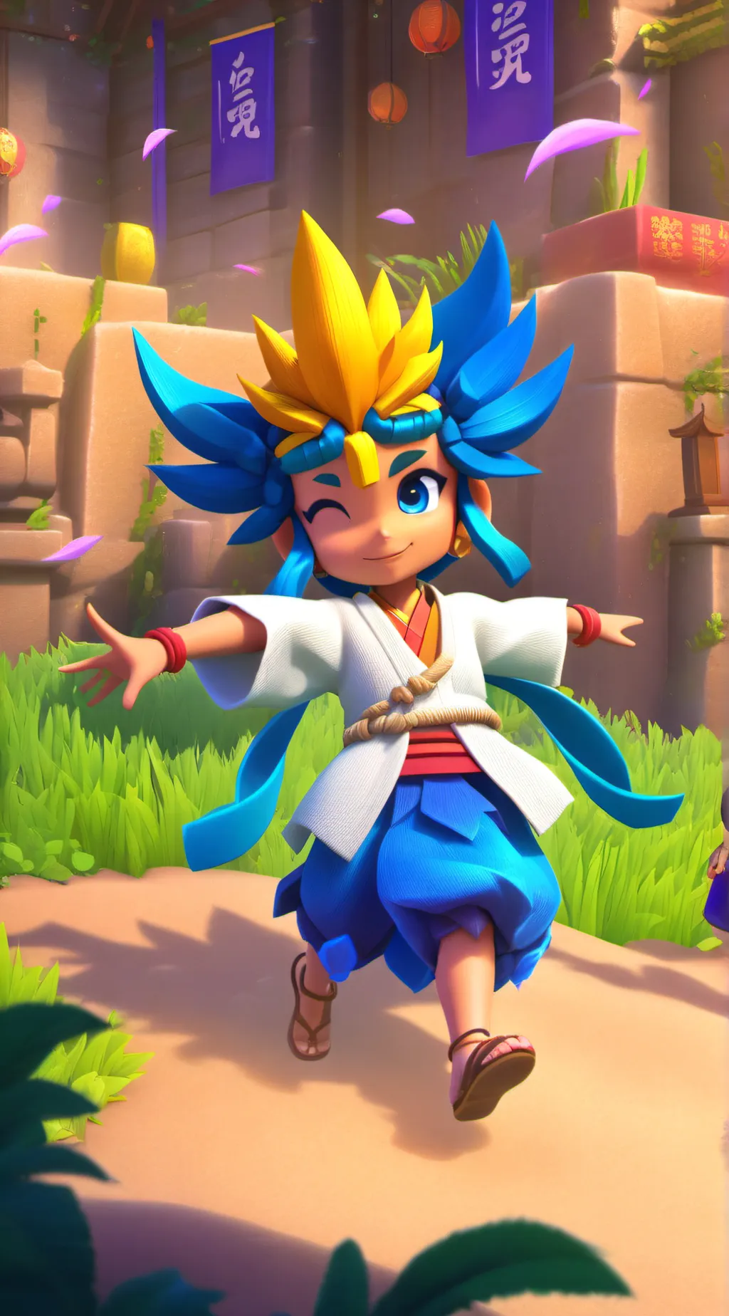 ai character: Sukuna death but.. background